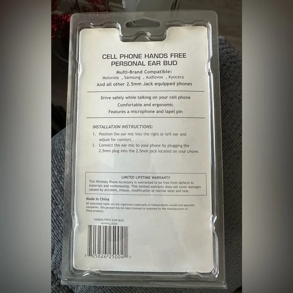 Brand new in plastic “Hands free personal ear bud.